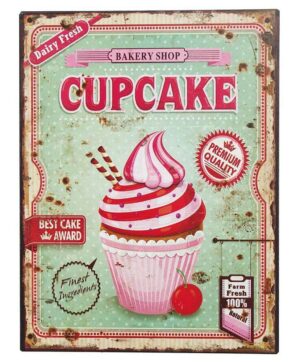 Blechschild CUPCAKES Bakery Shop 25 x 33 cm Metallschild Wandschild