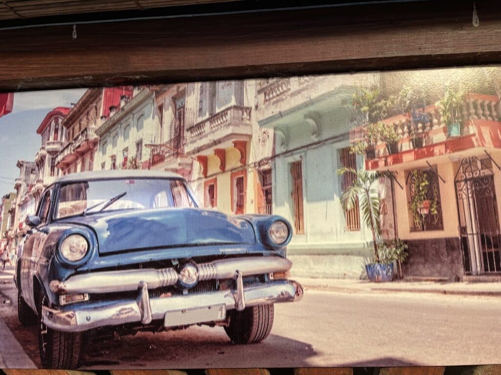 Blechschild Auto Cuba 21 x 50 cm 3D Optik Metallschild