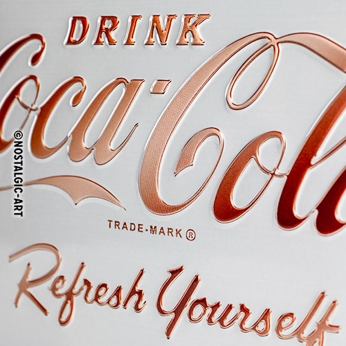 Blechschild Drink Coca-Cola Refresh Yourself 15 x 20 cm