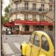 Blechschild Bistro Frankreich gelbe Ente Vintage Retro Deko 33 x 25 cm