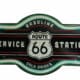 Blechschild Route 66 Gasoline Service Station Cold Drinks 32x58cm