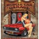 Blechschild Detroit Muscle Car Garage Deko 33 x 25 cm