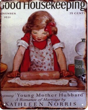 Blechschild Good Housekeeping Kind Backen Wandschild Werbeschild