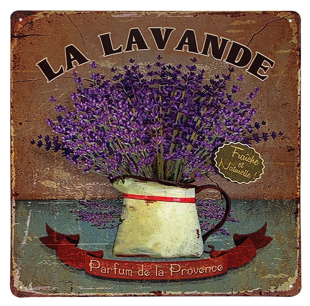 Blechschild La Lavande Provence Lavendel Vintage 30x30cm