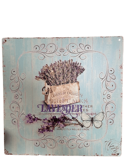 Blechschild Lavendel Lavender Shabby Vintage 30 x 30 cm