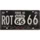 Blechschild Kennzeichen Route 66 schwarz Retro