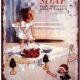Blechschild Soap, Mädchen wäscht Puppe die Haare Retro Vintage 20 25 cm