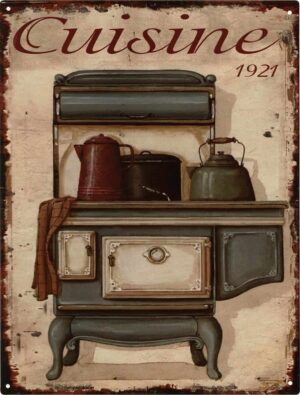 Blechschild Cuisine 1921 Vintage Retro Dekoschild