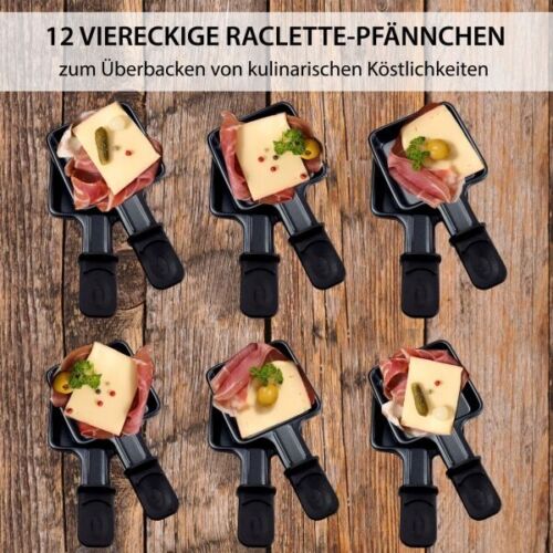 Raclette-Grill Oberwil mit geteilten Platten großes Gerät für bis zu 12 Personen