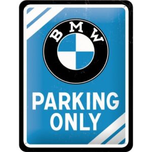 genial Blechschild BMW Parking OnlyKultmarke 15 x 20 cm
