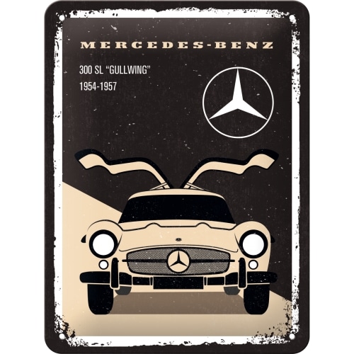 genial Blechschild Mercedes 500 SL Wandschild Kultmarke 15 x 20 cm