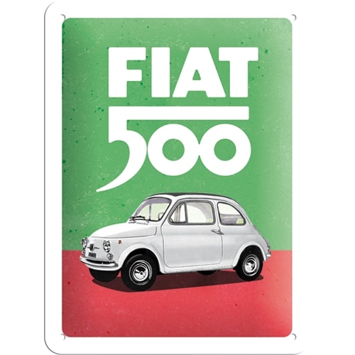 genial Blechschild Fiat 500 Wandschild Kultmarke 15 x 20 cm