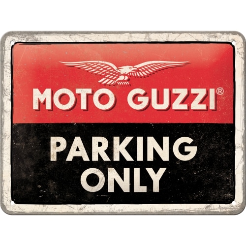 genial Blechschild MOTO GUZZI Parking Only Kultmarke 20 x 15 cm
