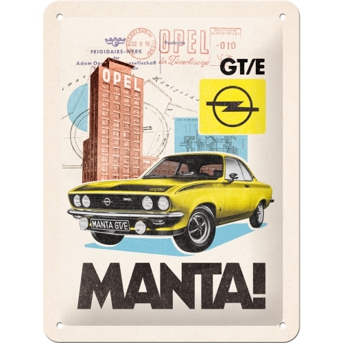 Blechschild Opel - Manta GT/E Collage
