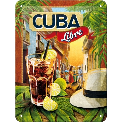 Nostalgic-Art Retro Blechschild Cuba Libre Bar Geschenk-Idee 15 x 20 cm