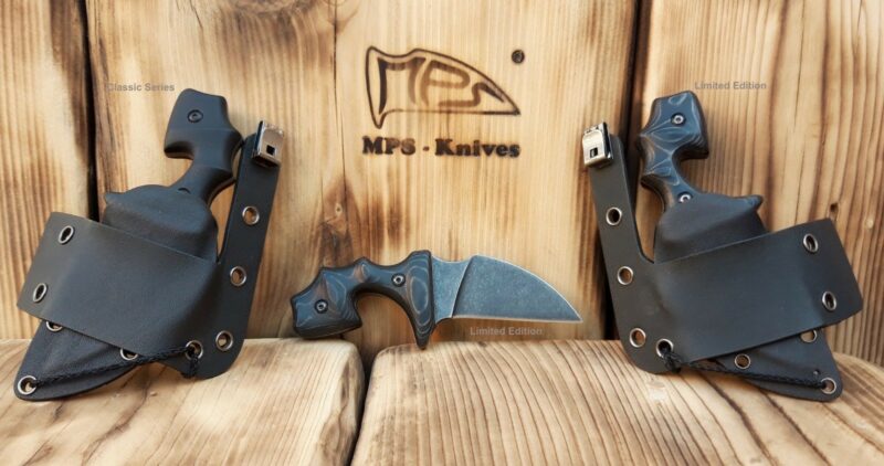 MPS Knives Straightline Tool Klein, robust, scharf und jederzeit schnell zur Hand. Das MPS Knives Straightline Tool kann durch die Aussparung am Griffstück mit Unterstützung des Daumens aus nahezu jeder Lage bequem, schnell und sicher aus der Kydexscheide herausgezogen werden.
