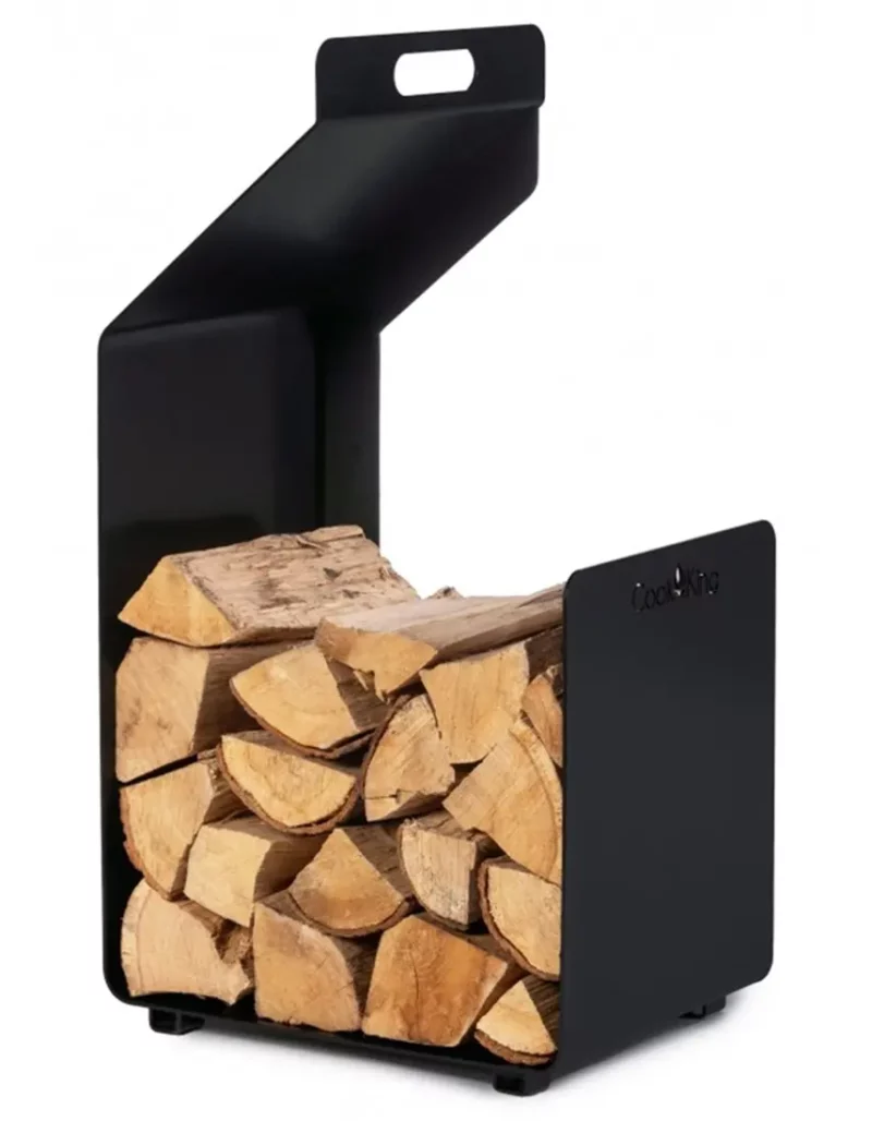 Kaminholzregal SEGAL Höhe 74 cm Holzregal Kaminholzablage Produktbeschreibung: Dieses robuste Kaminholzregal aus Stahl ist sowohl für den Außen- als auch für den Innenbereich geeignet.